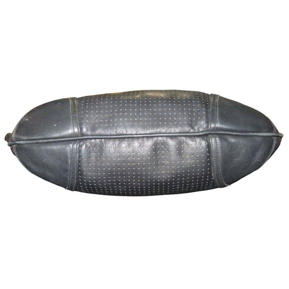 Coach Vintage Legacy 9218 Classic Black Perforated Leather Hobo Satchel Handbag - Picture 5 of 12